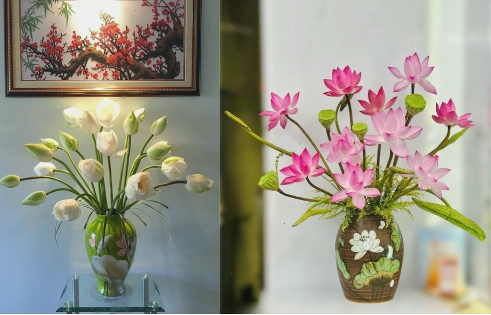 Kiểu Cắm Sen Nghệ thuật Ikebana