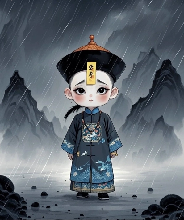 Ma chibi nhút nhát với đôi má ửng hồng