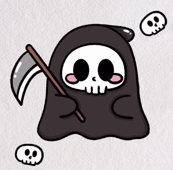 Ma chibi với biểu cảm ngạc nhiên và thích thú