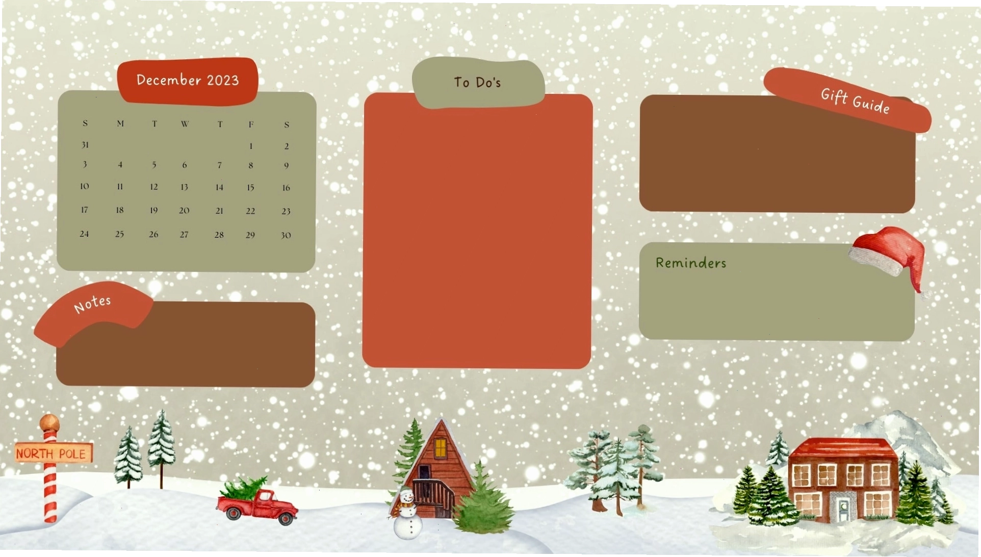 Mẫu hình nền Noel phù hợp cho mọi đối tượng