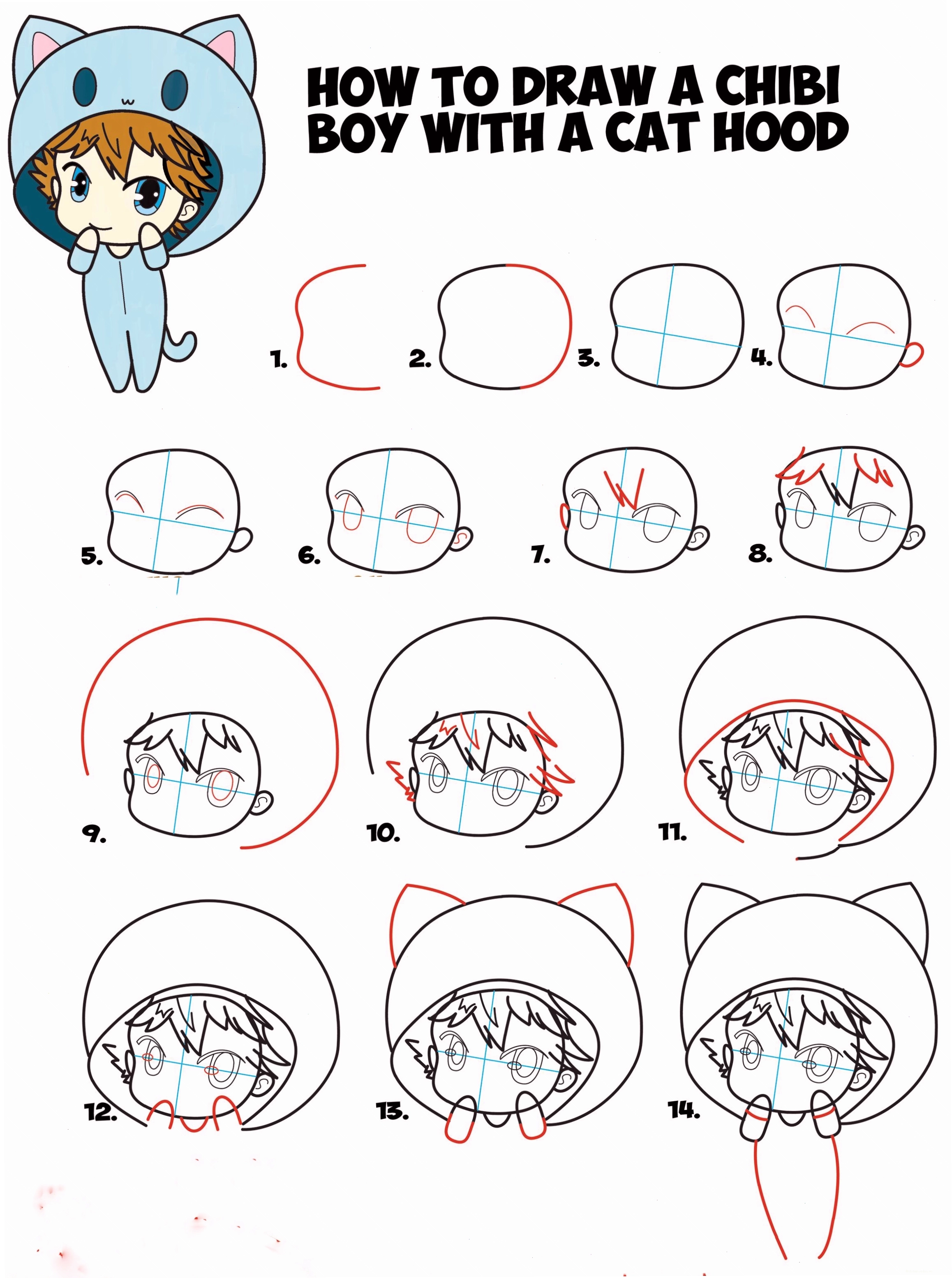 Mẫu tóc nam chibi đơn giản, gọn gàng