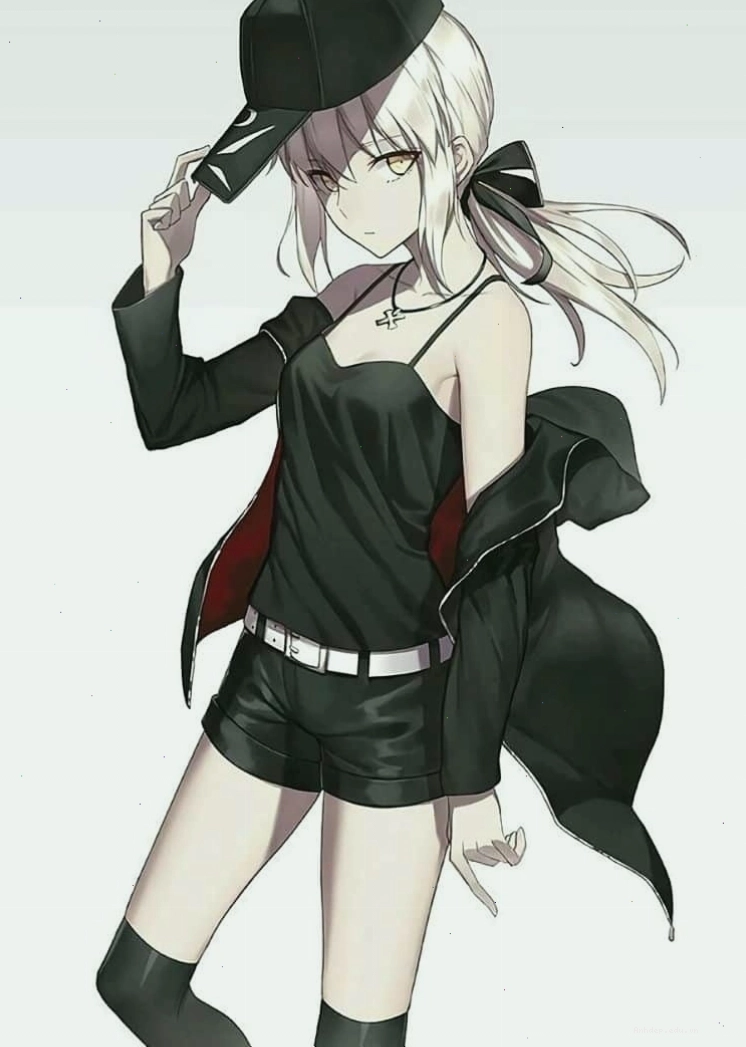 Mẫu trang phục Anime nữ phong cách ngầu với áo khoác và phụ kiện độc đáo