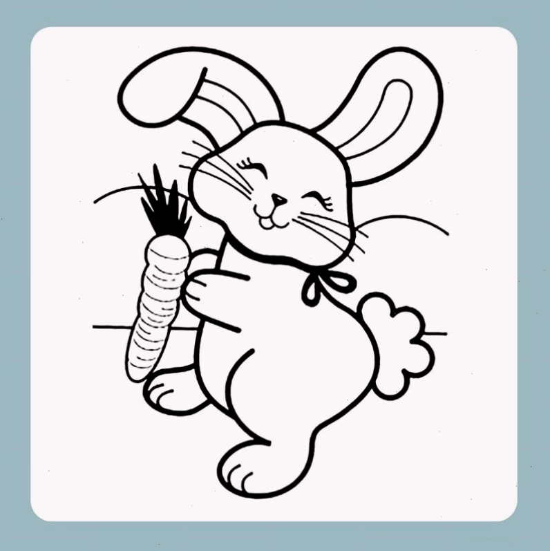 Mẫu tranh tô màu củ cà rốt chibi đang nhảy múa