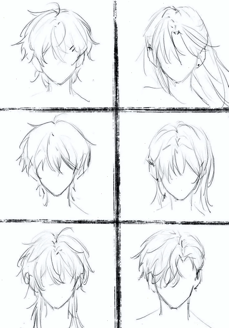 Mẫu vẽ tóc anime với màu sắc ấn tượng