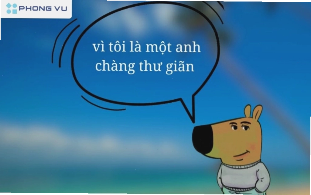Meme Chill Guy và Chill Girl với hình ảnh chú chó thư giãn