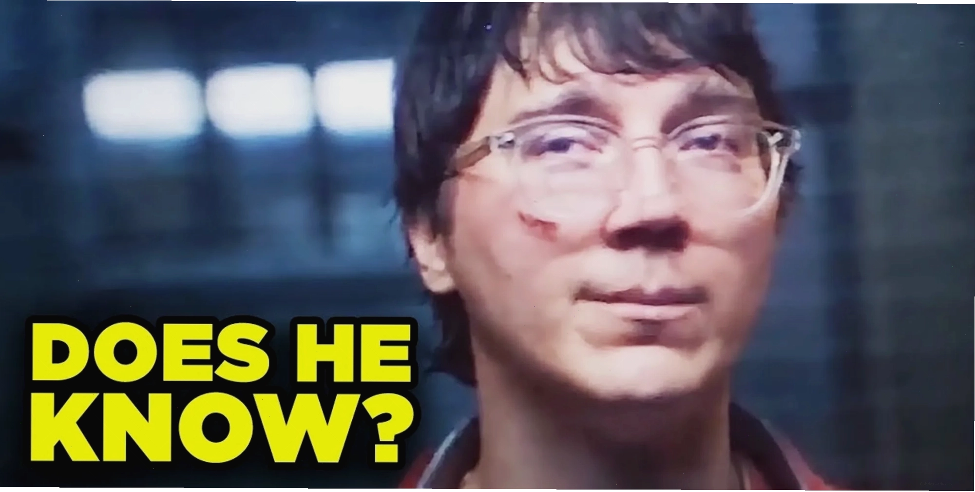 Meme Does He Know với các dòng chữ tùy chỉnh