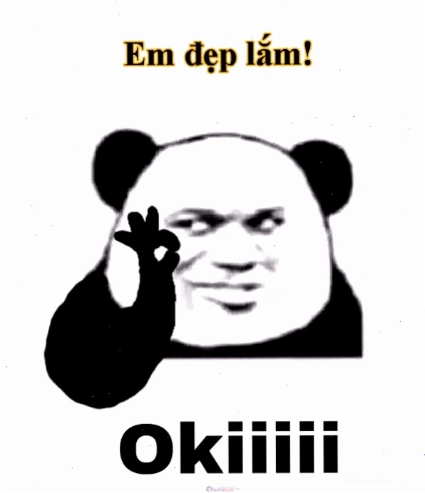 Meme em đẹp lắm gấu trúc