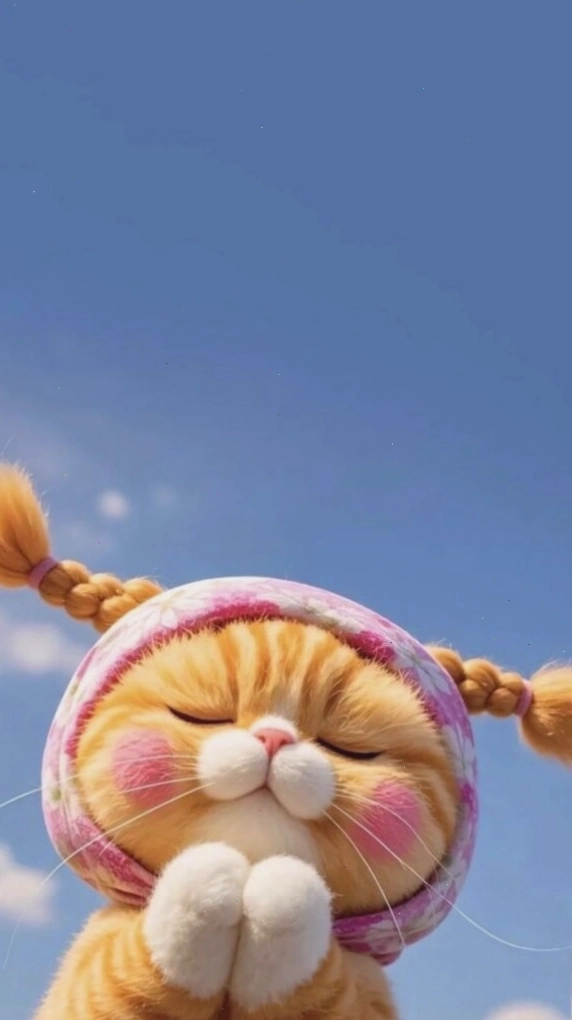 Mèo anime trong trang phục đầu bếp đang chuẩn bị bữa ăn