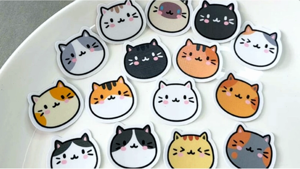 Mèo chibi dễ vẽ với các nét phác thảo đơn giản và đáng yêu