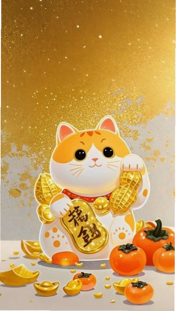 Mèo thần tài phong cách tối giản hiện đại
