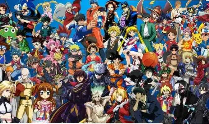 Minh họa các thể loại anime khác nhau