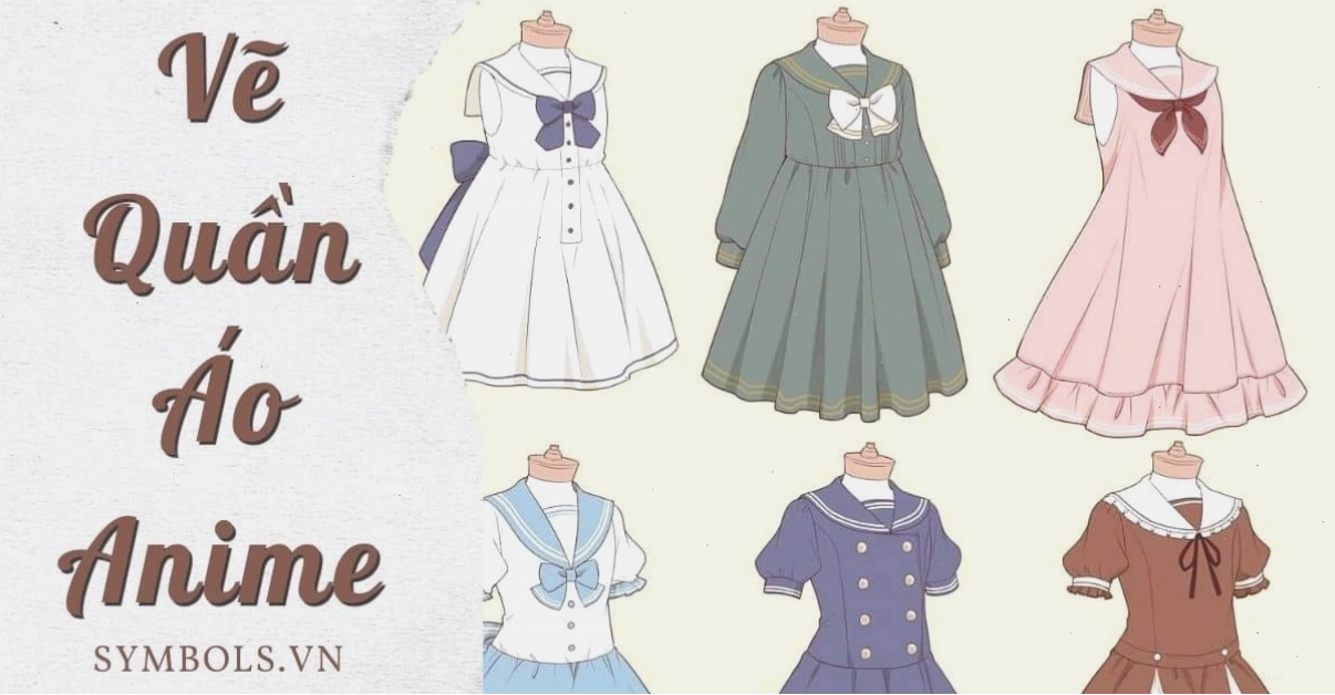 Minh họa cách vẽ quần áo Anime cơ bản theo tỷ lệ cơ thể
