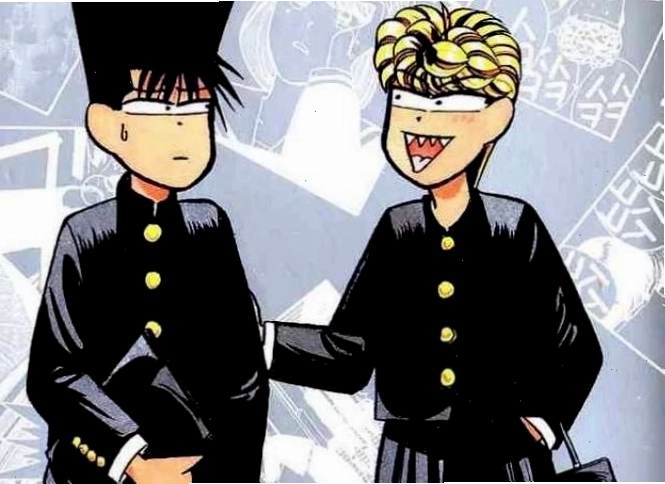 Mitsuhashi và Ito trong bộ anime Kyou Kara Ore Wa!!