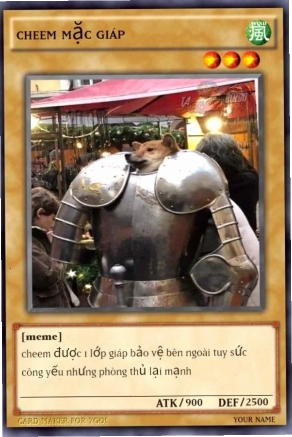 Một lá bài Yugioh được chế thành meme hài hước