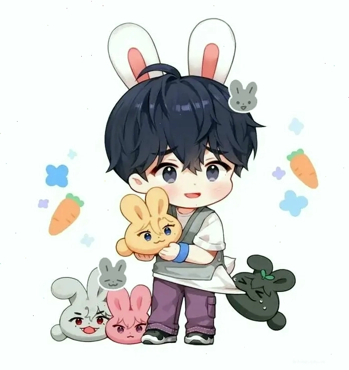 Một nhân vật Chibi nam với phong cách năng động