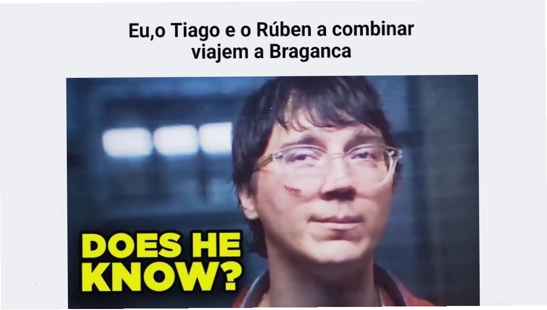 Một ví dụ meme Does He Know hài hước