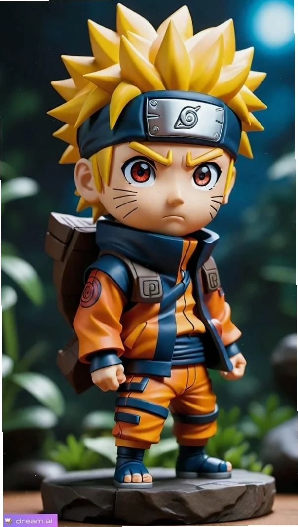 Naruto Chibi 3D với trang phục và phụ kiện chi tiết