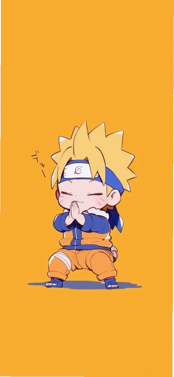 Naruto Chibi trong tư thế chiến đấu đầy uy lực