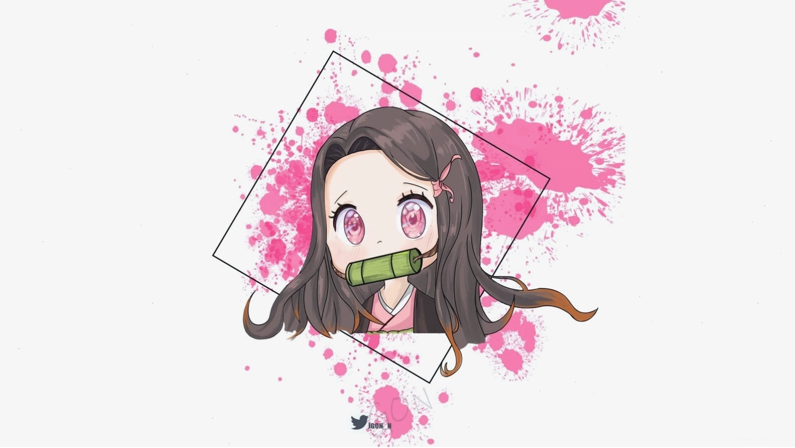 Nezuko Chibi đáng yêu trong trang phục truyền thống