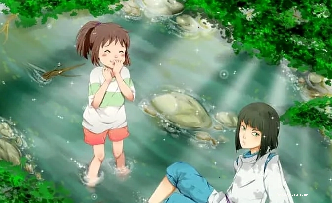 Nhân vật anime dễ thương trong một bộ phimslice of life