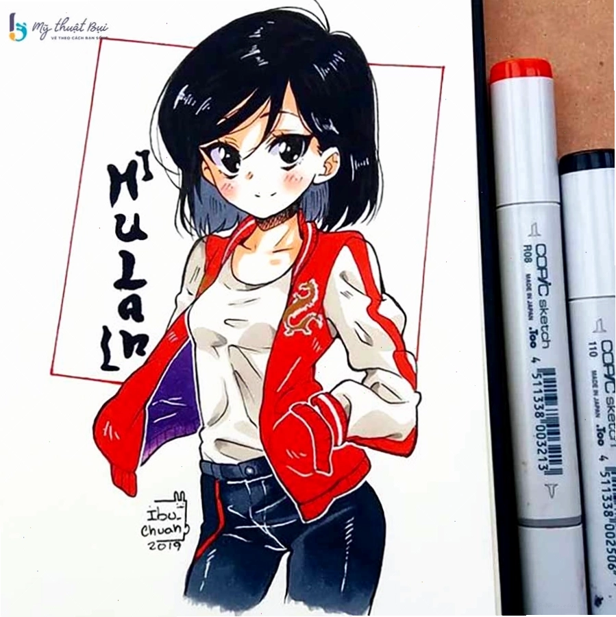 Nhân vật anime nữ chiến binh với vẻ ngoài mạnh mẽ, ngầu lòi
