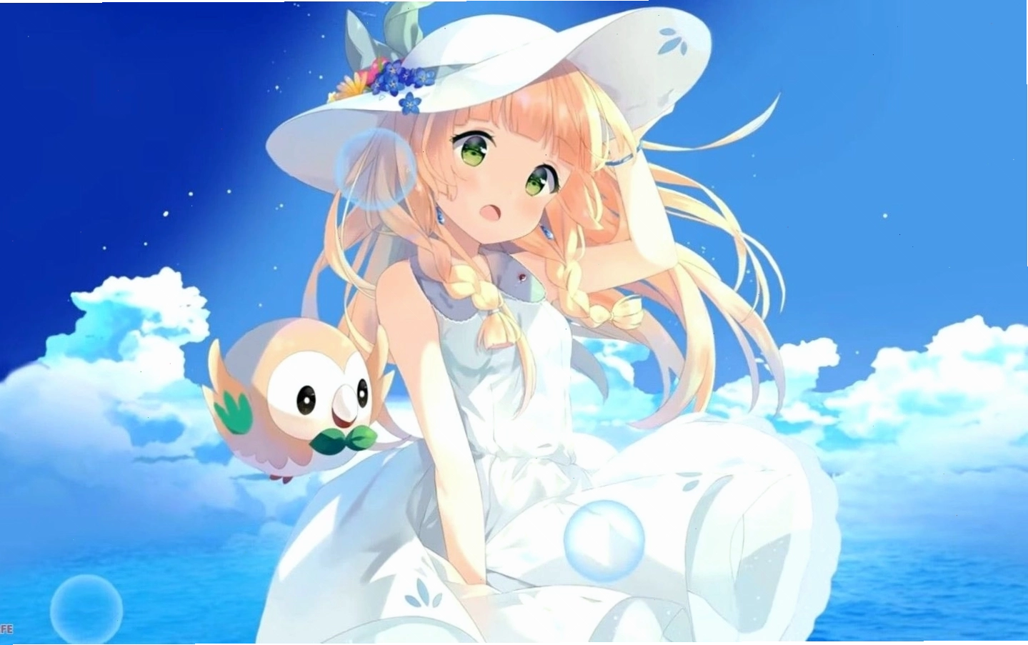 Nhân vật anime nữ đáng yêu cute với nụ cười rạng rỡ