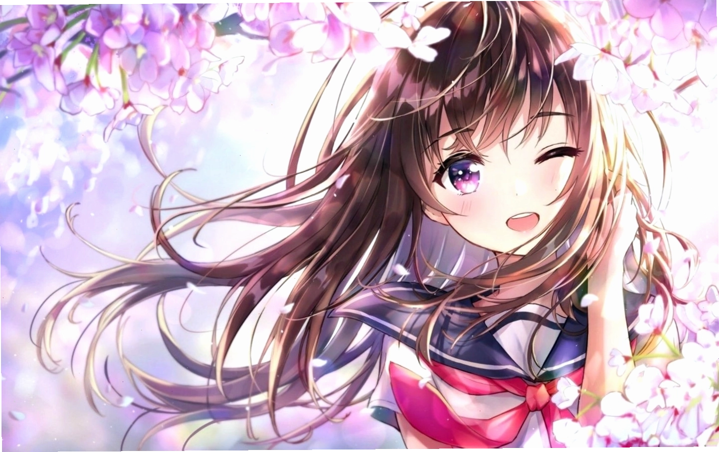 Nhân vật anime nữ dễ thương với trang phục cosplay