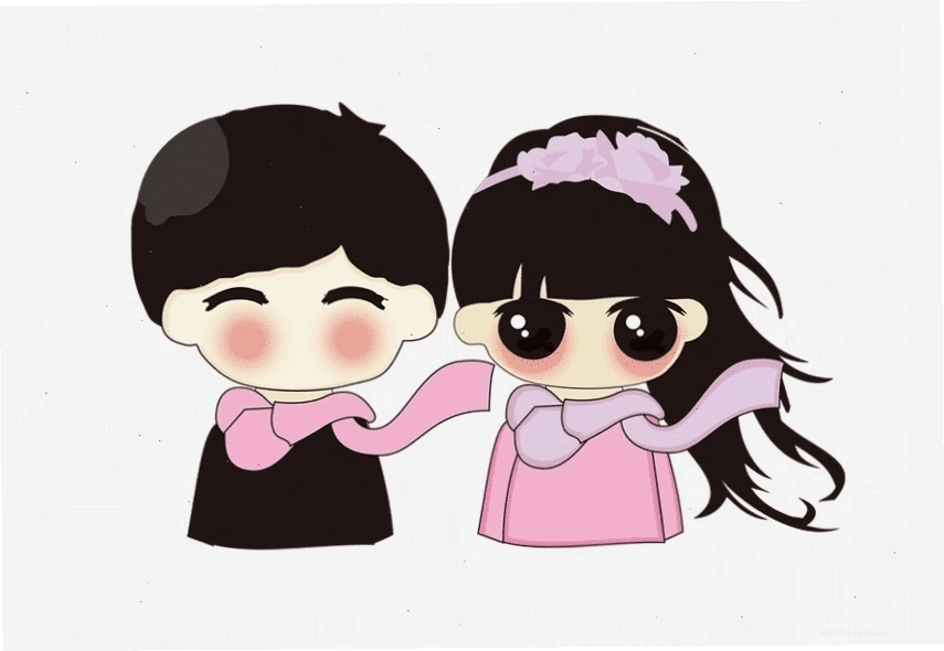 Những hình chibi cặp đôi siêu đáng yêu với biểu cảm ngộ nghĩnh