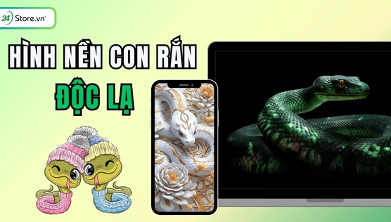 Những hình nền rắn cute "cực chất" cho năm 2026