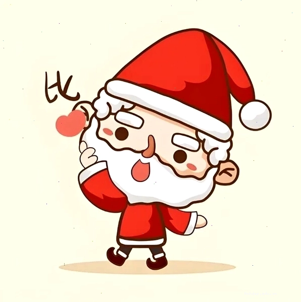 Ông già Noel chibi phiên bản 3D với màu sắc sống động