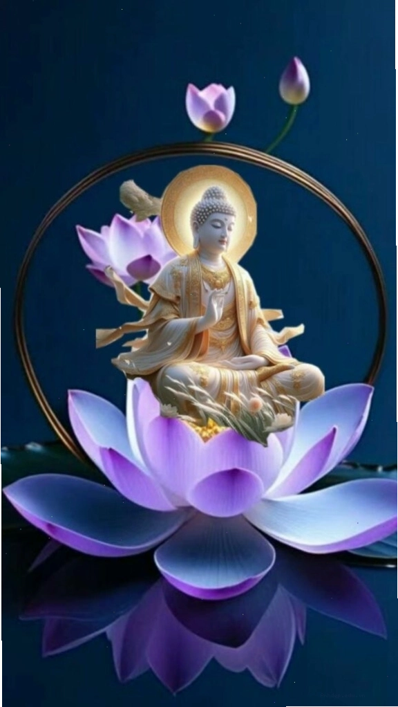 Phật Bà Quan Âm uy nghiêm trên đài sen