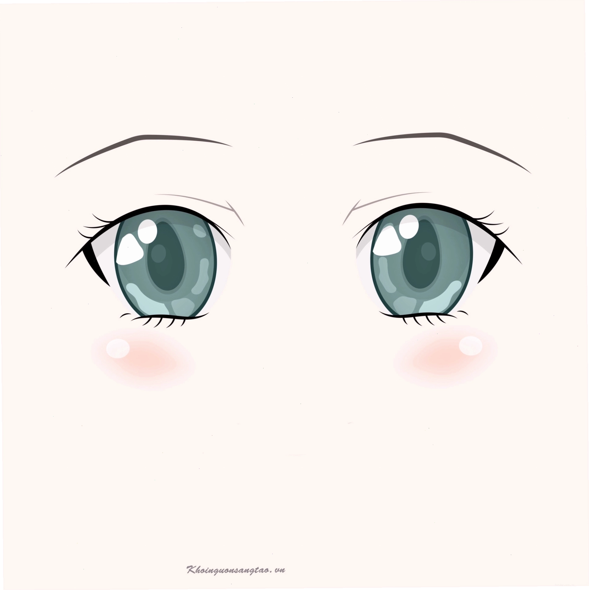 Sử dụng bút chì để tạo khối và chiều sâu cho mắt anime nữ