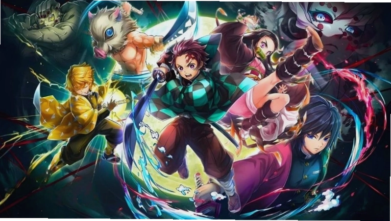 Tanjiro Kamado chiến đấu với quỷ trong Demon Slayer