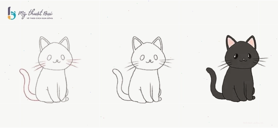 Tô màu cho hình vẽ mèo Chibi