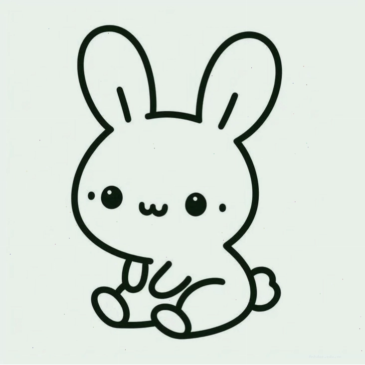Tô màu con thỏ chibi 4