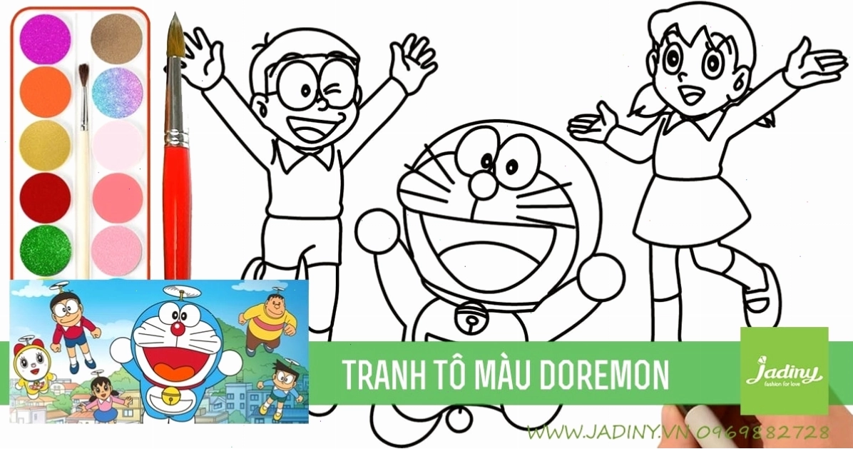 Tổng hợp các hình ảnh tô màu Doremon ngộ nghĩnh cho bé
