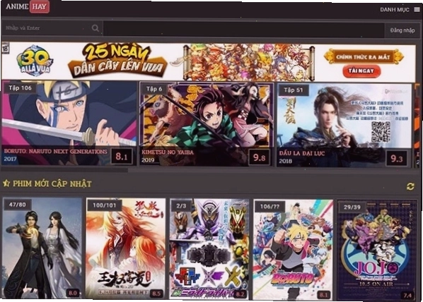 Trải nghiệm xem anime vietsub mượt mà trên giao diện thân thiện