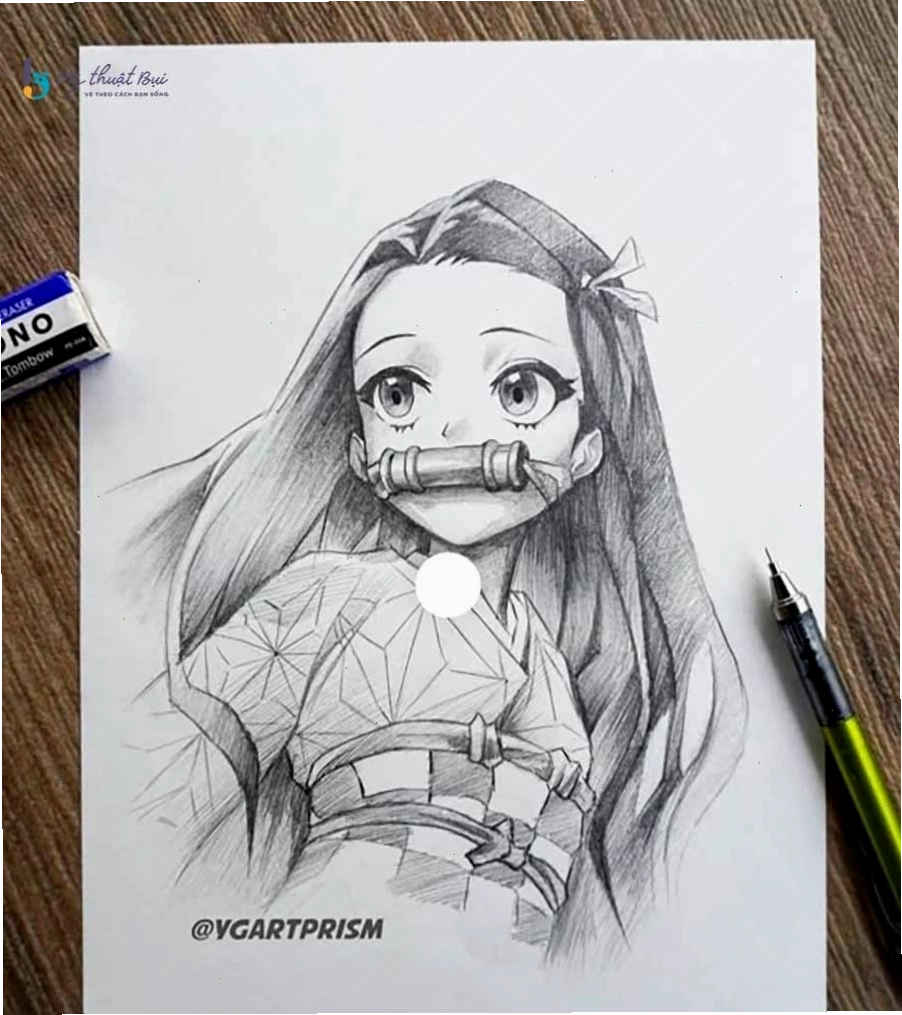 Tranh anime vẽ nữ với phong cách tinh tế và chi tiết