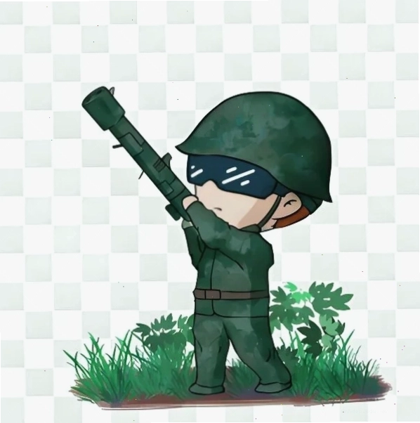 Tranh chú bộ đội chibi đẹp mắt