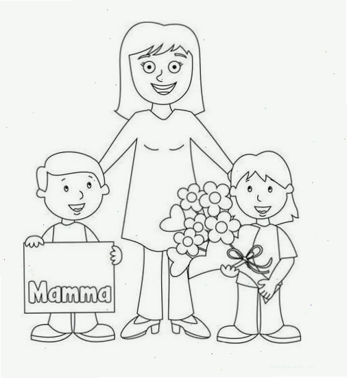 Tranh tô màu các con tặng mẹ hoa ngày 8/3