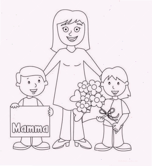 Tranh tô màu các con tặng mẹ hoa ngày Phụ Nữ 8/3
