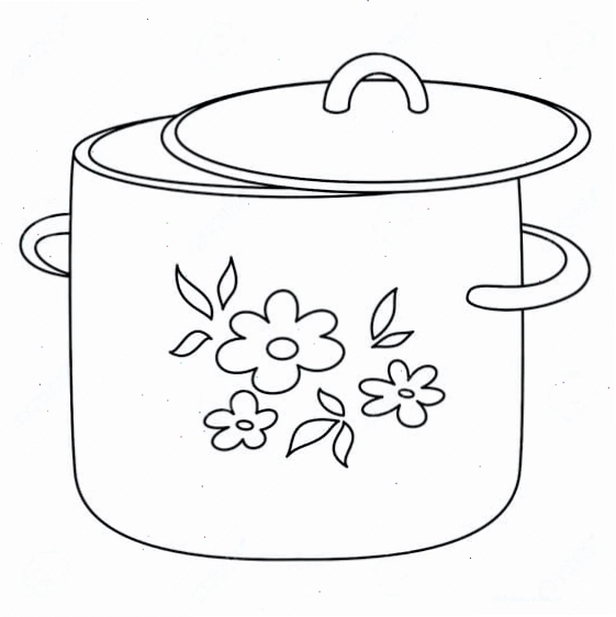 Tranh tô màu cái nồi