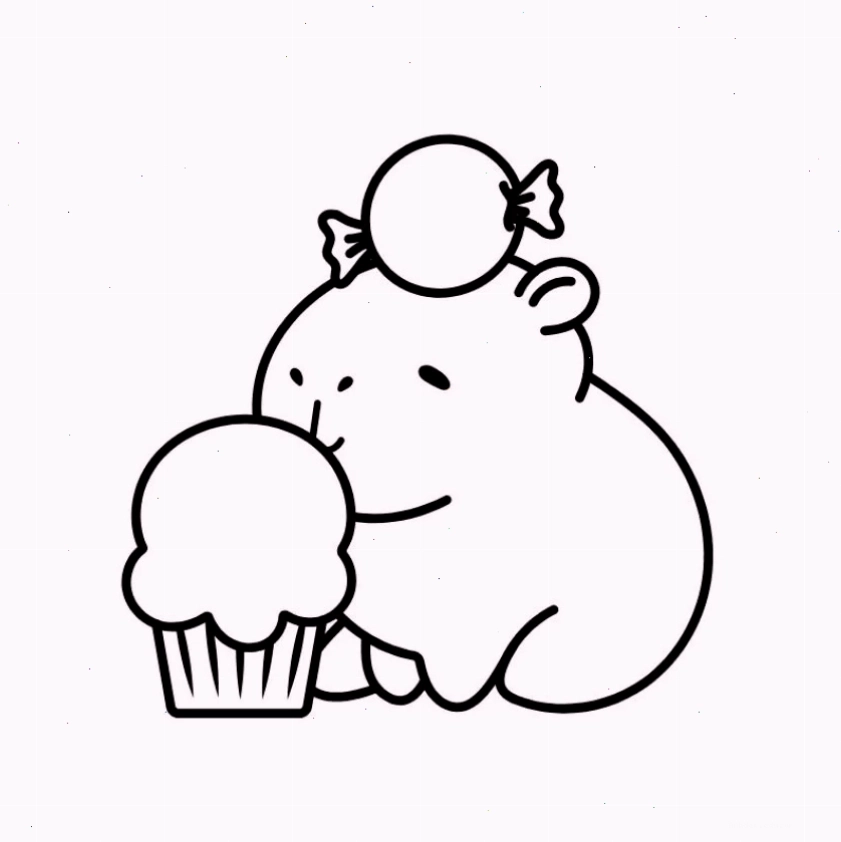 Tranh tô màu capybara đang vui đùa