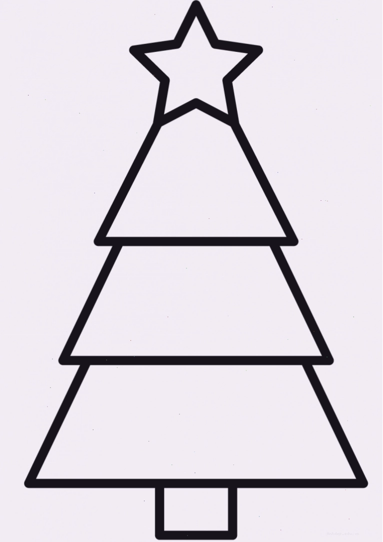 Tranh tô màu cây thông Noel đơn giản cho bé