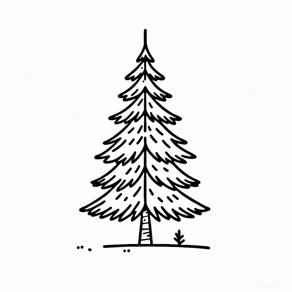 Tranh tô màu cây thông Noel thực tế