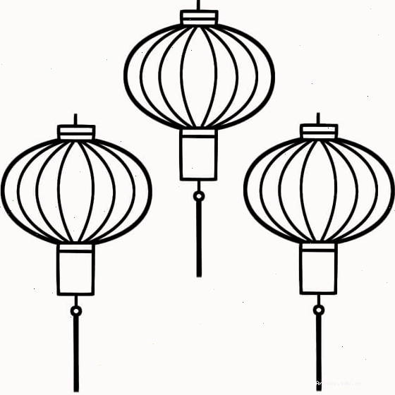 Tranh tô màu đèn lồng Trung Thu với nhiều màu sắc