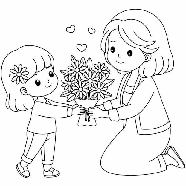 Tranh Tô Màu Mẹ Yêu Con: Nuôi Dưỡng Tình Cảm Gia Đình và Lòng Biết Ơn Từ Nhỏ