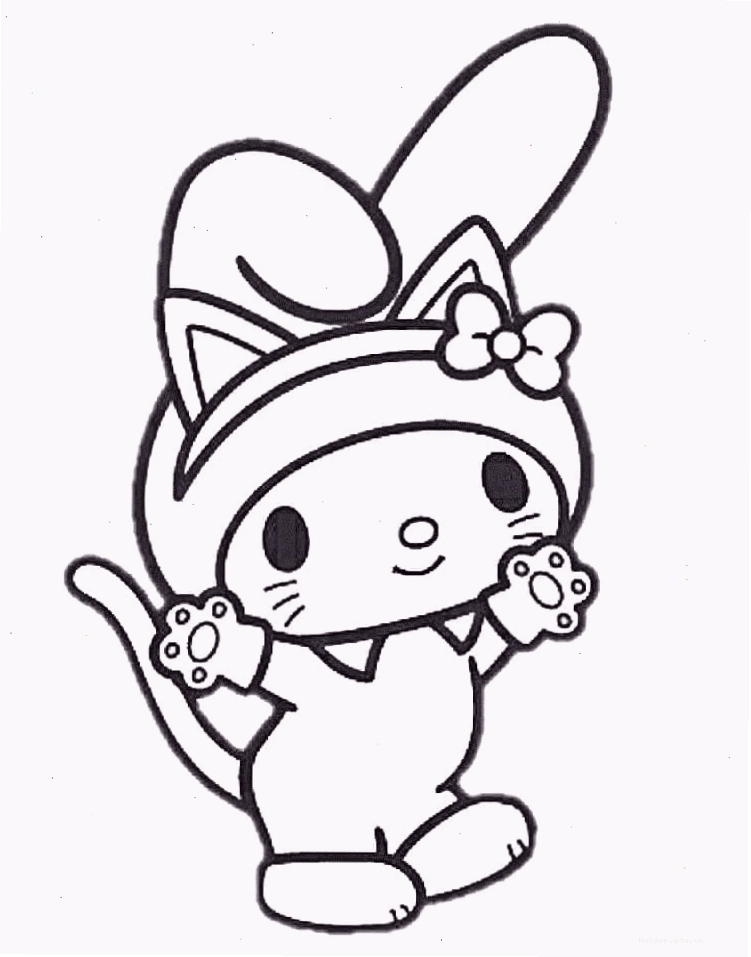 Tranh tô màu My Melody phiên bản cực kỳ dễ thương
