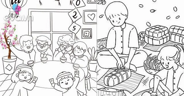 Tranh Tô Màu Ngày Tết: Khám phá Thế giới Sáng tạo cho Bé