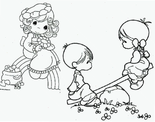 Tranh tô màu ngôi trường mầm non với cờ và nhiều cửa sổ
